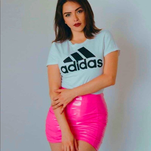 SHEIN Dresses & Skirts - Barbie Pink Leather Skirt